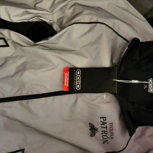XS OGOI Reflective Running Windbreaker with Patron Tequila Branding.